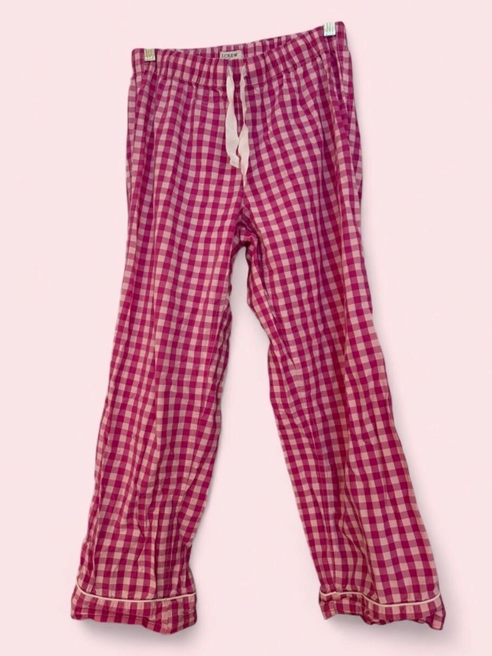 J.Crew pink gingham pajama pants